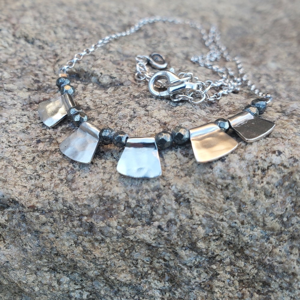 Silpada Patterned Pyrite Necklace